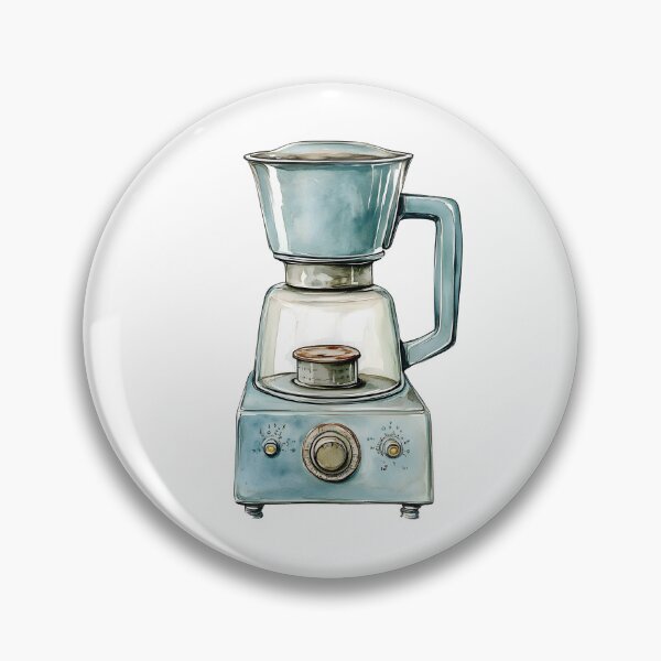 Item preview, A watercolor clipart illustration of a rustic vintage blender, on a white background, highly detailed mary engelbreit style designed and sold by wonderisland.