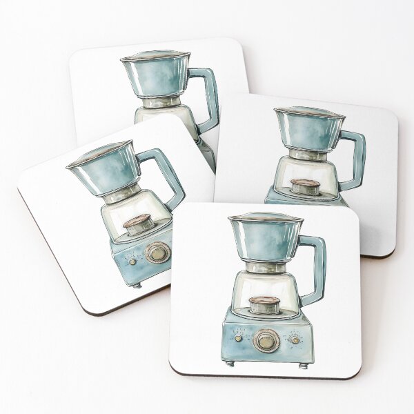 Item preview, A watercolor clipart illustration of a rustic vintage blender, on a white background, highly detailed mary engelbreit style designed and sold by wonderisland.