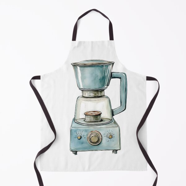 Item preview, A watercolor clipart illustration of a rustic vintage blender, on a white background, highly detailed mary engelbreit style designed and sold by wonderisland.