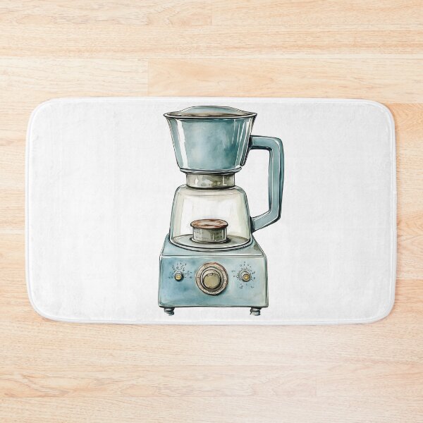 Item preview, A watercolor clipart illustration of a rustic vintage blender, on a white background, highly detailed mary engelbreit style designed and sold by wonderisland.