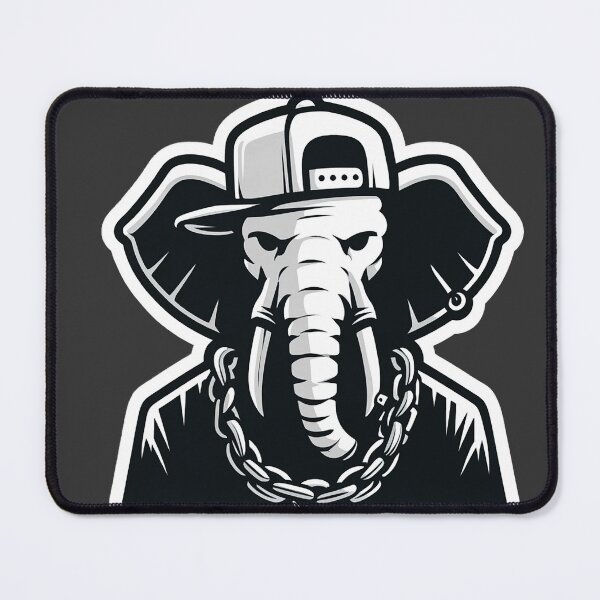 Item preview, Minimalist Urban Elephant Sticker – Hip-Hop Style designed and sold by Wesbro0.