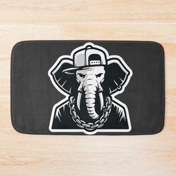 Item preview, Minimalist Urban Elephant Sticker – Hip-Hop Style designed and sold by Wesbro0.