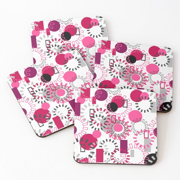 Item preview, Hot Pink Radiant Rings Pattern  designed and sold by Sharon Schwalbe.
