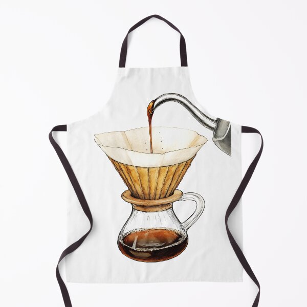 Item preview, a coffee filter with coffee being poured hand drawn designed and sold by wonderisland.