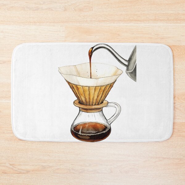 Item preview, a coffee filter with coffee being poured hand drawn designed and sold by wonderisland.
