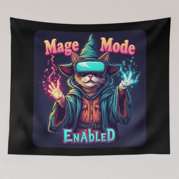 Item preview, Retro Gaming Wizard Cat designed and sold by duke818.