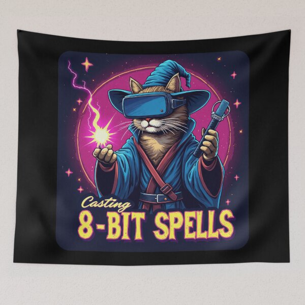 Item preview, Retro Gaming Wizard Cat designed and sold by duke818.