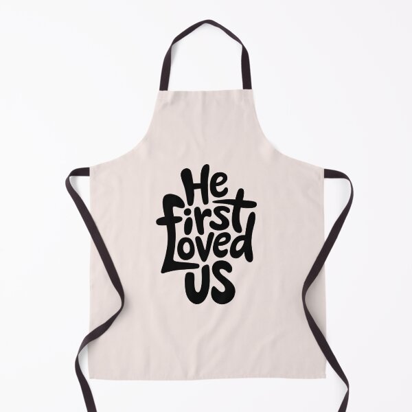 Item preview, He First Loved Us | Calligraphy Bible Verses Christian Faith Art designed and sold by KnitLuv.