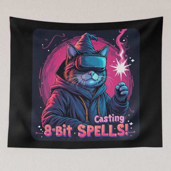 Item preview, Retro Gaming Wizard Cat designed and sold by duke818.
