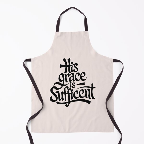 Item preview, His Grace Is Sufficient | Calligraphy Bible Verses Christian Faith Art designed and sold by  KnitLuv.