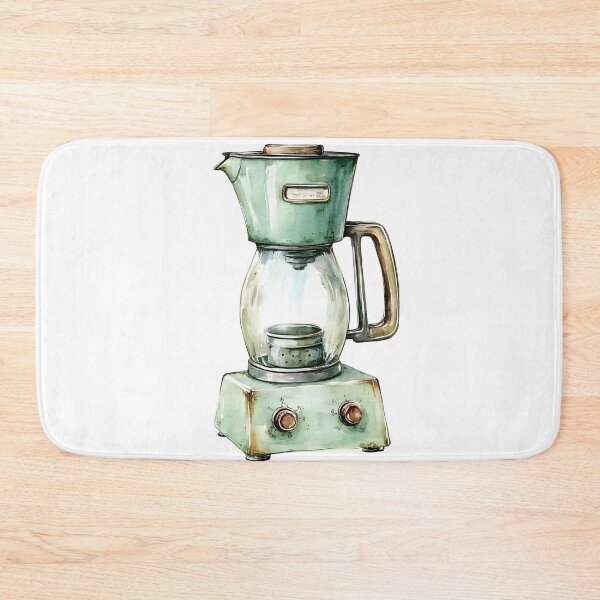 Item preview, A watercolor clipart illustration of a rustic vintage blender, on a white background, highly detailed mary engelbreit style designed and sold by wonderisland.