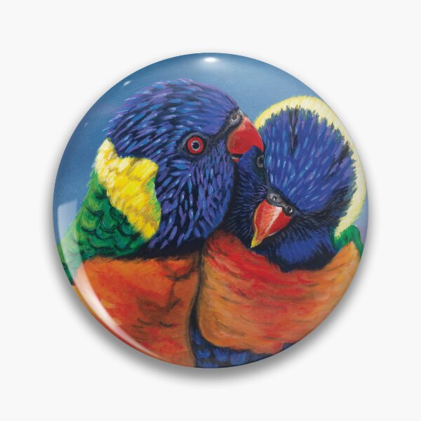 Loretta and Lenny Lorikeets Pin