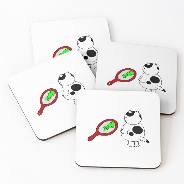 Item preview, a Cat and an alien in the mirror designed and sold by superbaechoo.