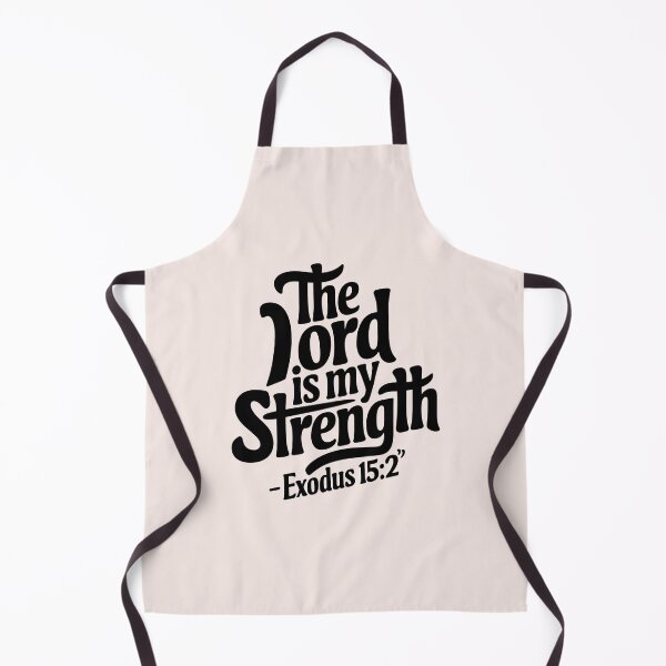 Item preview, The Lord Is My Strength – Exodus 15:2 | Calligraphy Bible Verses Christian Faith Art designed and sold by  KnitLuv.