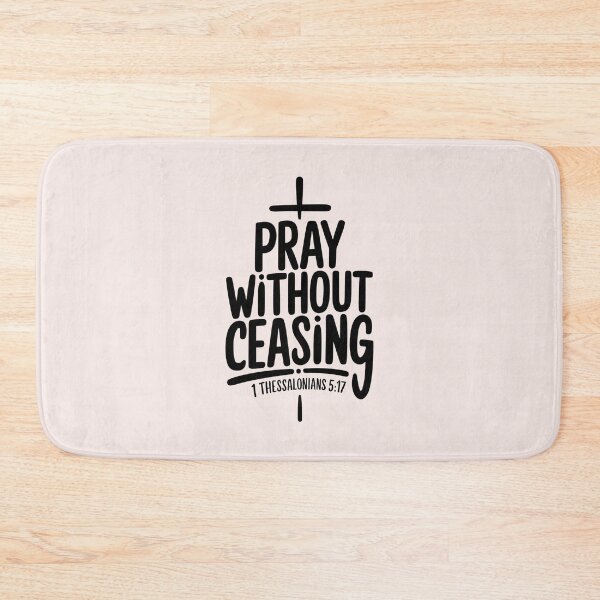 Item preview, Pray Without Ceasing – 1 Thessalonians 5:17 | Calligraphy Bible Verses Christian Faith Art designed and sold by  KnitLuv.