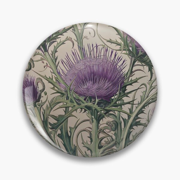 Item preview, Purple Thistle In Art Nouveau Style designed and sold by Tamas Das.