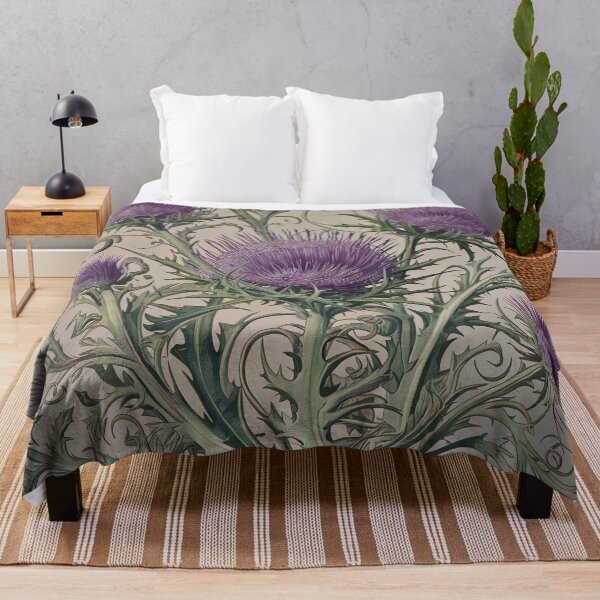 Item preview, Purple Thistle In Art Nouveau Style designed and sold by Tamas Das.