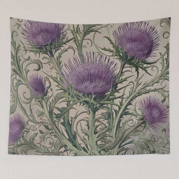Item preview, Purple Thistle In Art Nouveau Style designed and sold by Tamas Das.