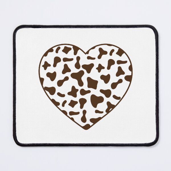 Item preview, Brown Cow Pattern on White Cowhide | Brown Cow Skin Heart designed and sold by PatternPen.