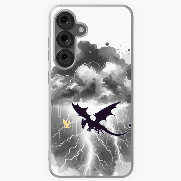 Item preview, Flying Dragons Stormy Night Sky (Black & White) designed and sold by Sarah Teigland.
