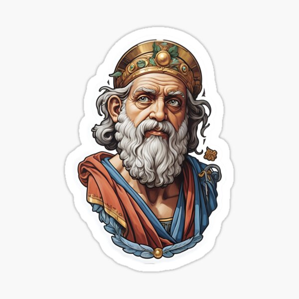 Artikel-Vorschau von Griechischer Philosoph Platon Sticker, designt und verkauft von Atombrag.