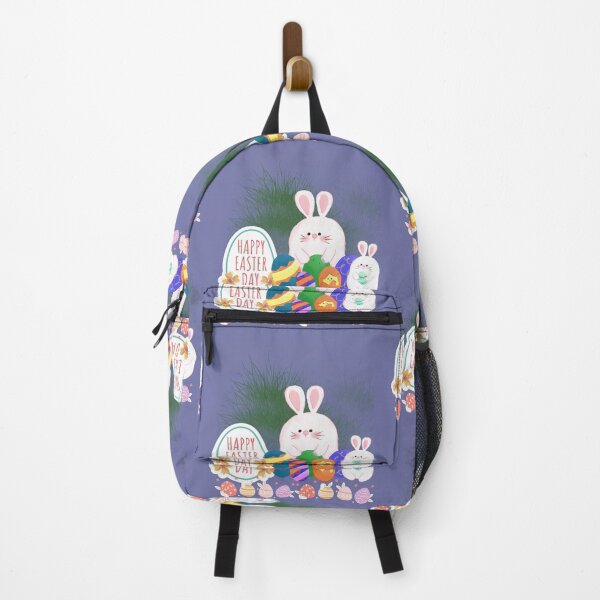 Item preview, Two cute bunnies surrounded by beautifully decorated Easter eggs in a grassy setting. designed and sold by Wantanadesign.