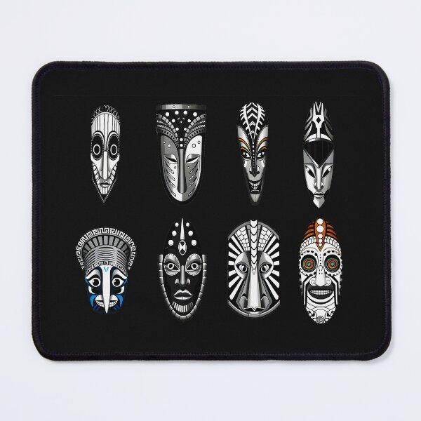 Item preview, Tribal Mask Collection – Bold Black & White Ethnic masks collection designed and sold by ArtDesign-ZA.