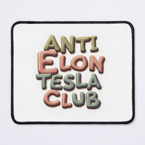 Item preview, Playful "Anti Elon Tesla Club" Bubble Text Design designed and sold by Calymera.