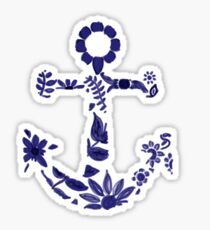Floral Anchor Sticker