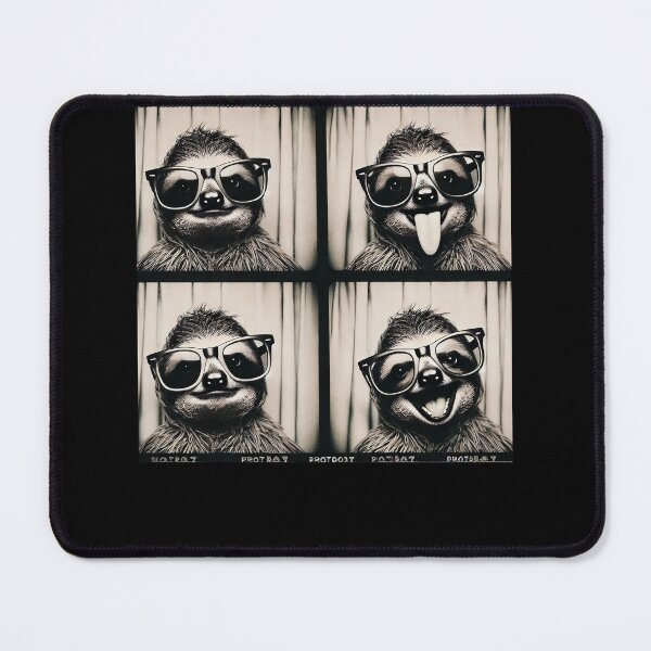 Item preview, Funny Sloths with Sunglasses Photobooth Camera Vintage Photography T-Shirt designed and sold by boundlessly2art.