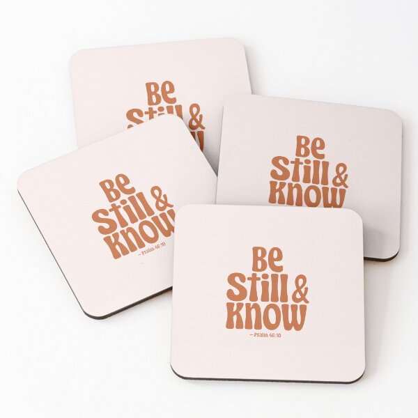 Item preview, Be Still & Know – Psalm 46:10 | Calligraphy Bible Verses Christian Faith Art designed and sold by  KnitLuv.