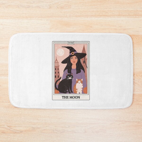 Item preview, Tarot Card - The Moon - Witches and Cats designed and sold by Shopatmarlow.