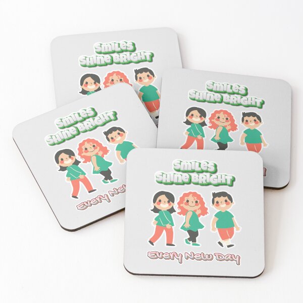 Item preview, Smiles Shine Bright Every New Day With Children in Bright Colors designed and sold by SplashTastic.