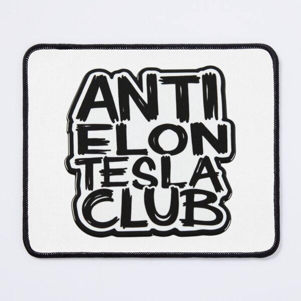 Item preview, Bold Monochrome "Anti Elon Tesla Club" Sticker designed and sold by Calymera.