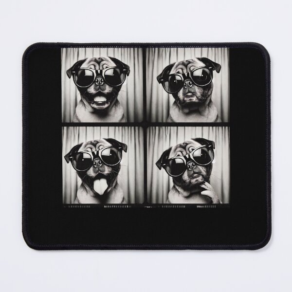 Item preview, Funny Pug with Sunglasses Photobooth Camera Vintage Photography T-Shirt designed and sold by boundlessly2art.