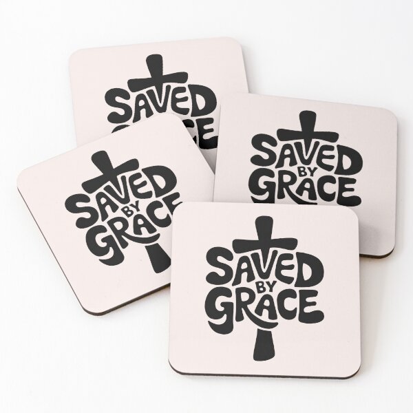 Item preview, Saved by Grace | Calligraphy Bible Verses Christian Faith Art designed and sold by  KnitLuv.