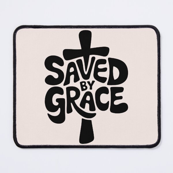 Item preview, Saved by Grace | Calligraphy Bible Verses Christian Faith Art designed and sold by KnitLuv.