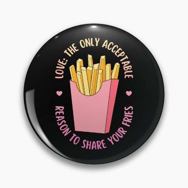 Item preview, Love Is Sharing Your Fries | Valentine's Day designed and sold by ObsidianDaz.