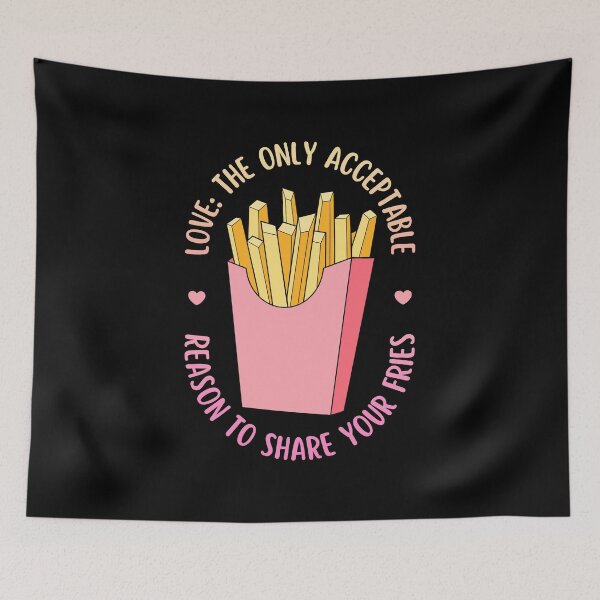 Item preview, Love Is Sharing Your Fries | Valentine's Day designed and sold by ObsidianDaz.