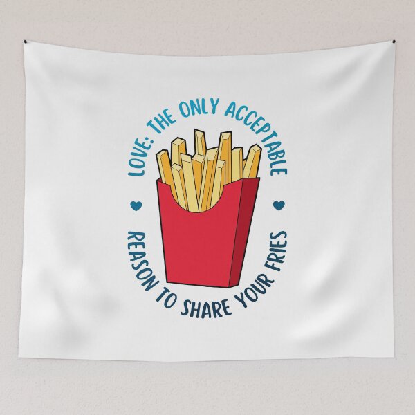 Item preview, Love Is Sharing Your Fries | Valentine's Day designed and sold by ObsidianDaz.
