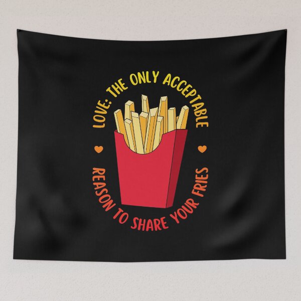Item preview, Love Is Sharing Your Fries | Valentine's Day designed and sold by ObsidianDaz.
