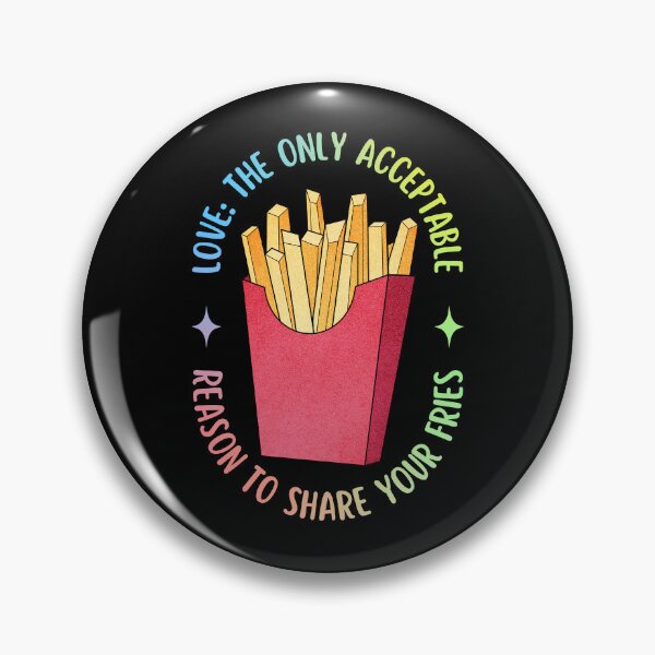 Item preview, Love Is Sharing Your Fries | Valentine's Day designed and sold by ObsidianDaz.