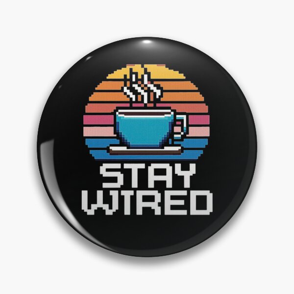 Item preview, Retro Pixel Coffee Art - Stay Wired Vibes designed and sold by love3617.