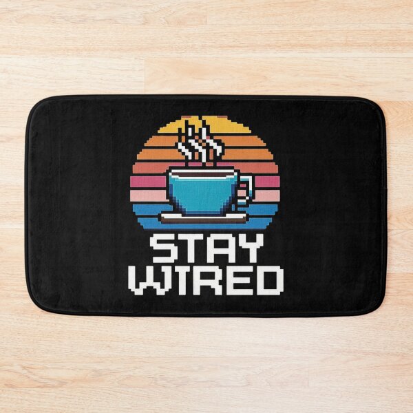 Item preview, Retro Pixel Coffee Art - Stay Wired Vibes designed and sold by love3617.