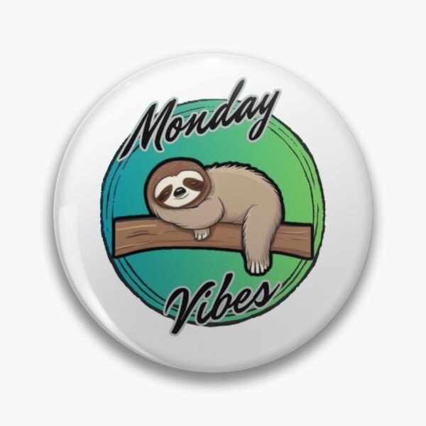 Item preview, Monday Vibes - Lazy Sleeping Sloth designed and sold by LMoonDesigns.