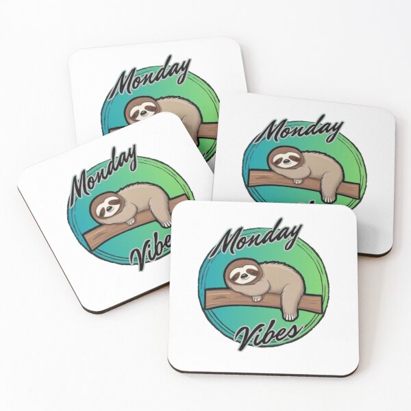 Item preview, Monday Vibes - Lazy Sleeping Sloth designed and sold by LMoonDesigns.