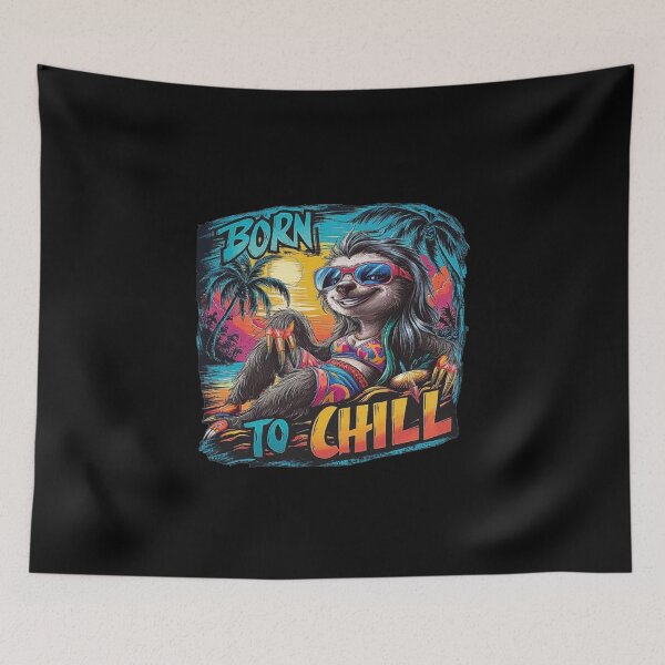 Item preview, Born to Chill - Tropical Sloth Vibes designed and sold by love3617.