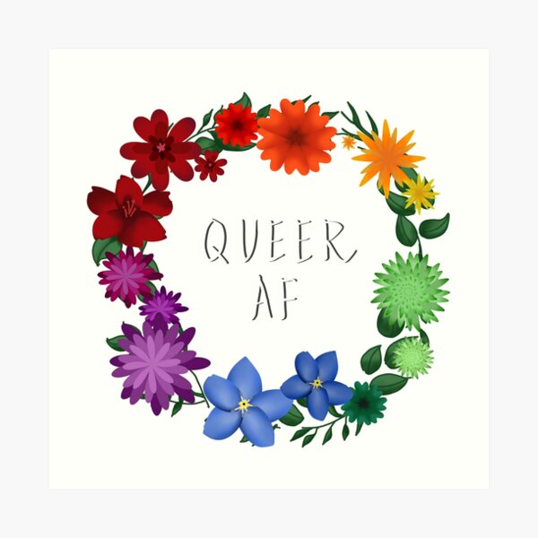 Queer AF Art Print