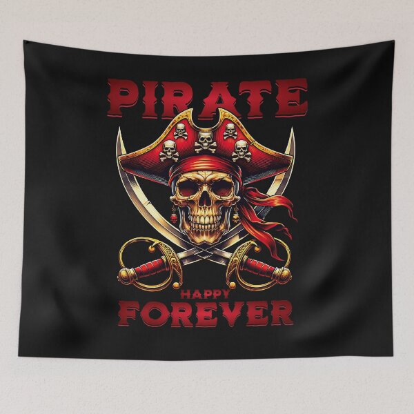 Item preview, Pirate Forever Skull Design designed and sold by Belarte.shop.