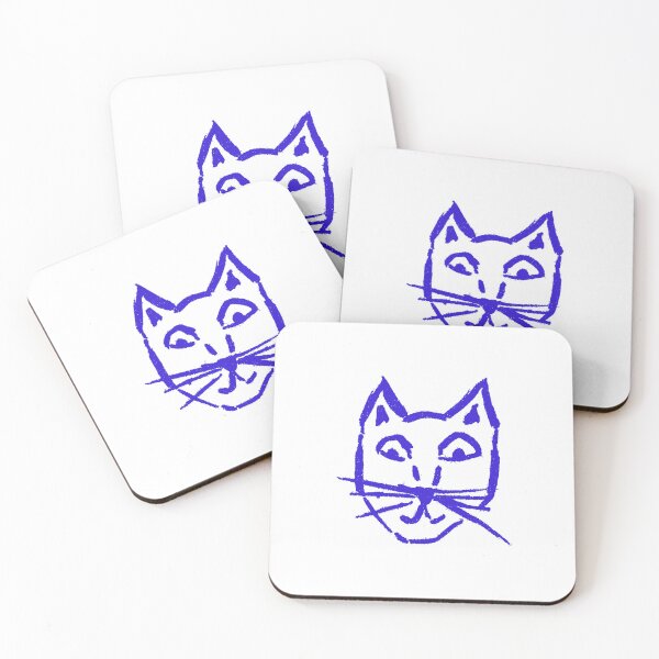 Item preview, Surprised Royal Blue Cat designed and sold by MagentaTwilight.